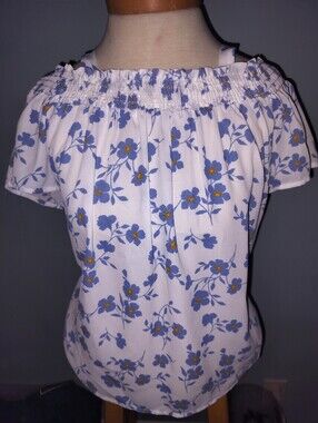 Sienna Sky White Floral Off-Shoulder Women’s Top